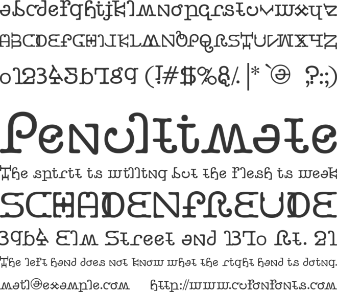 Buttercrumb font preview