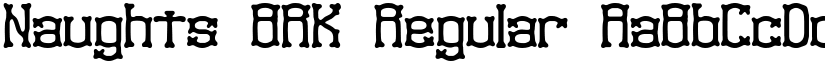 Naughts BRK Regular font
