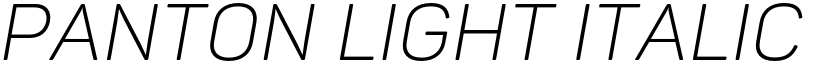 Panton Light Italic Caps font