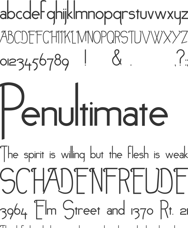 Noir-et-Blanc font preview