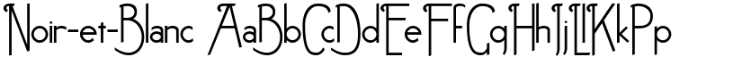 Noir-et-Blanc font