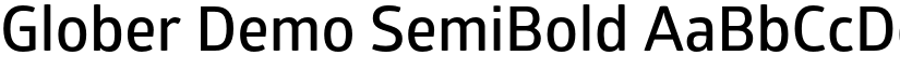Glober Demo SemiBold font