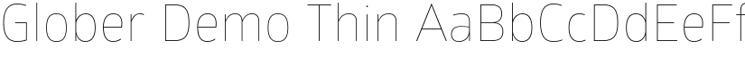 Glober Demo Thin font