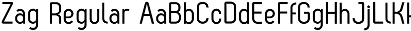 Zag Regular font