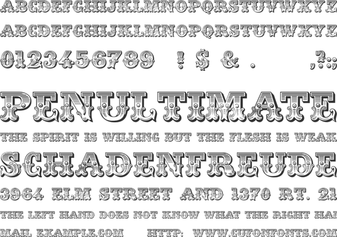 JF Ringmaster font preview