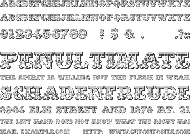 JF Ringmaster font preview