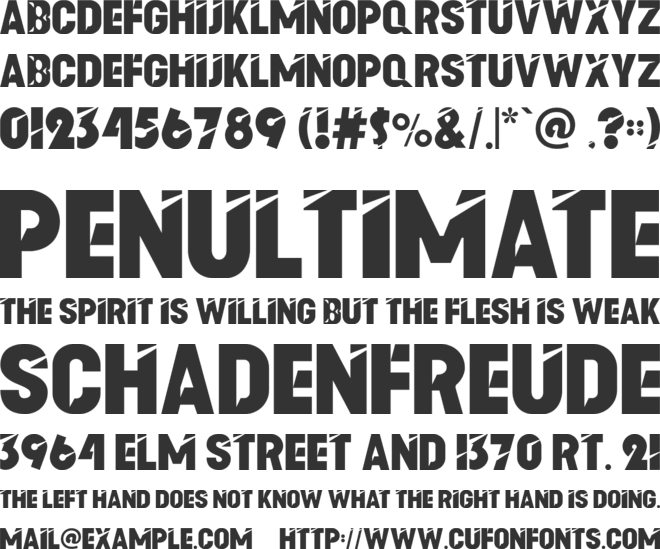 Kick The Font font preview