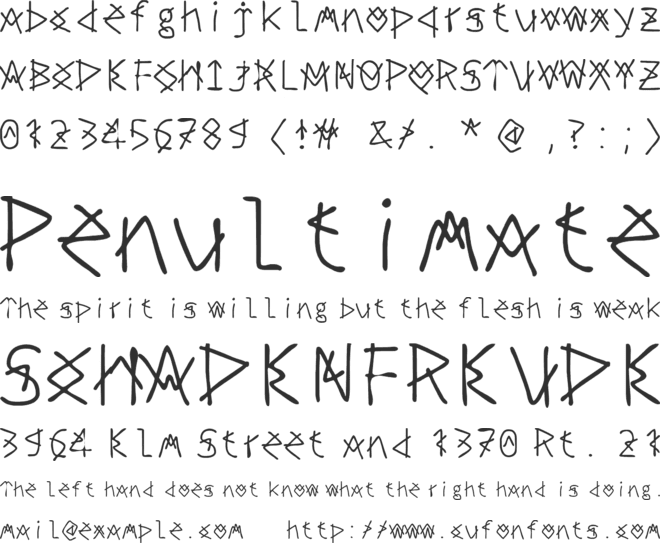 walker free style font preview