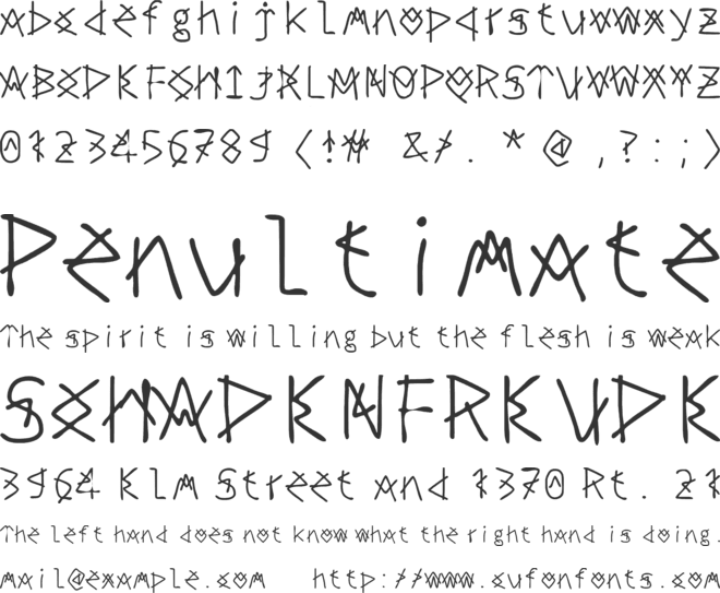 walker free style font preview