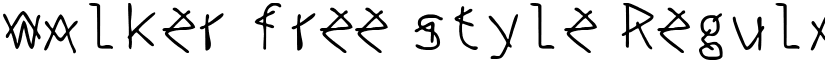walker free style Regular font