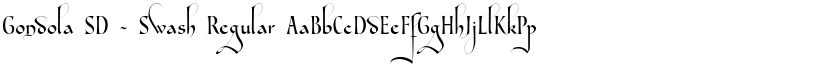 Gondola SD - Swash Regular font