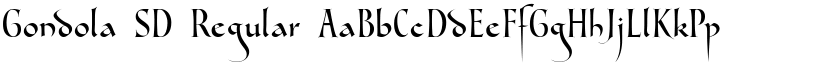 Gondola SD Regular font