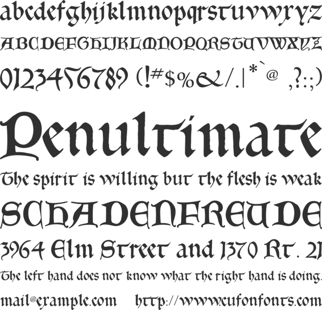 GoticaBastard font preview