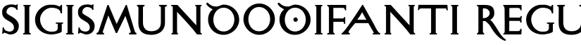 SigismundoDiFanti Regular font