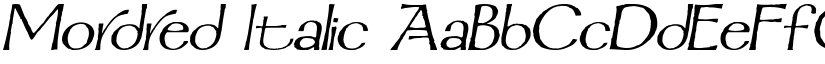 Mordred Italic font