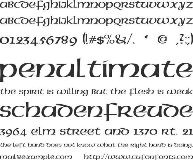 Gael font preview