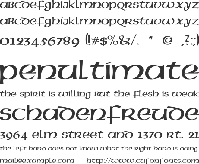 Gael font preview