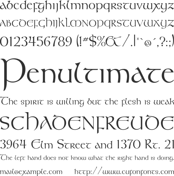 Umber SSi font preview