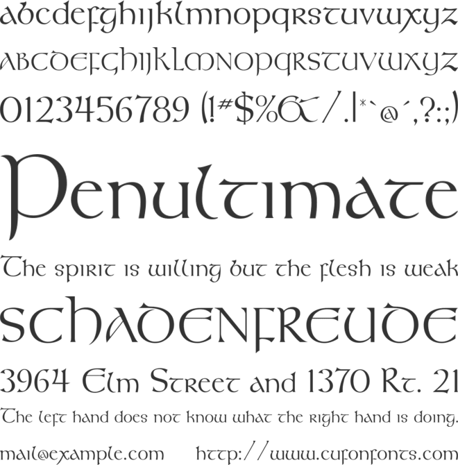 Umber SSi font preview