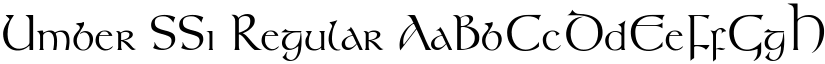 Umber SSi Regular font