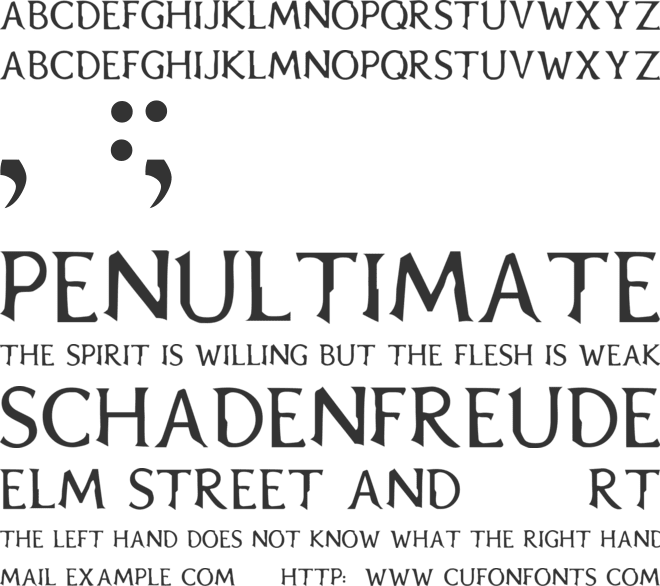 Blair Caps font preview