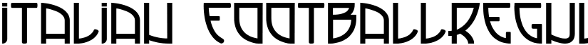 Italian FootballRegular font