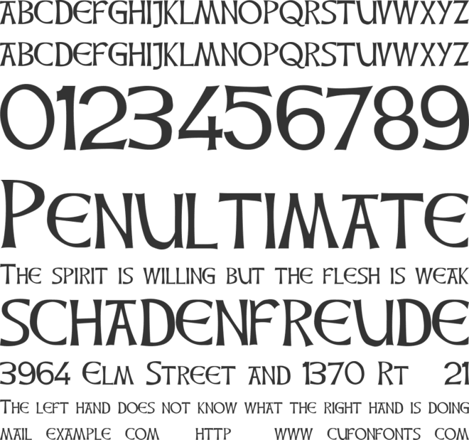 CelticHand font preview