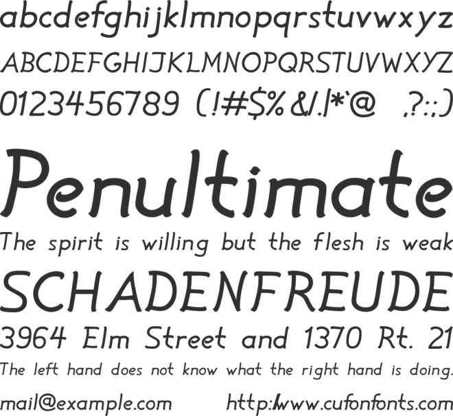 Dynamic Blend font preview