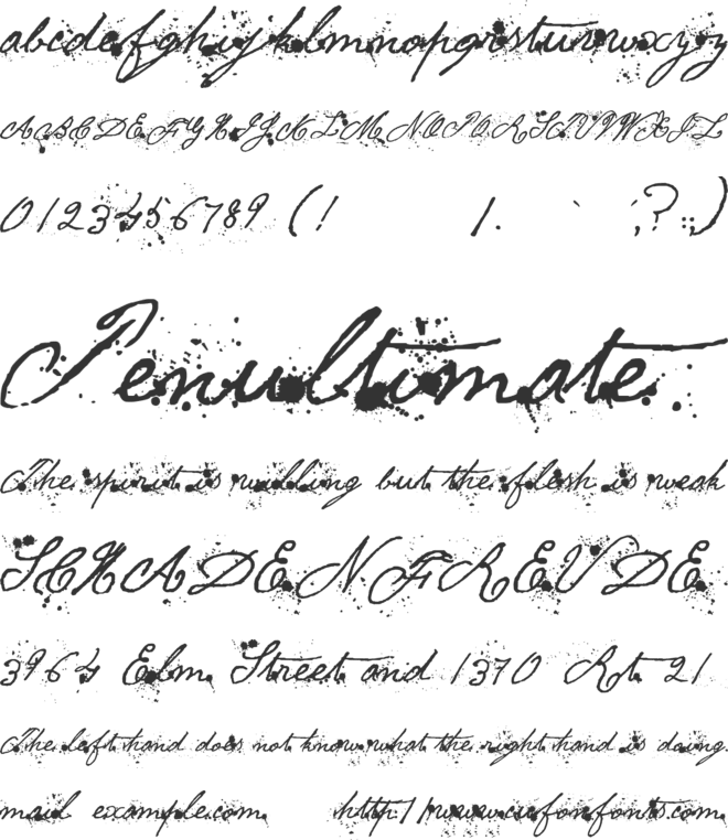 War Letters font preview