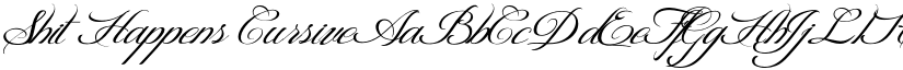 Shit Happens Cursive font