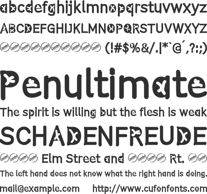 Comistain font preview
