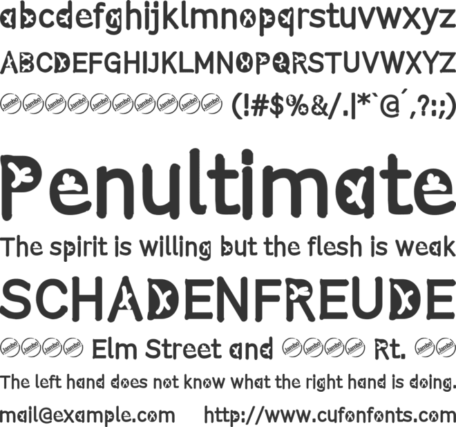 Comistain font preview