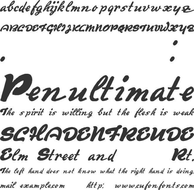 Derradeira font preview