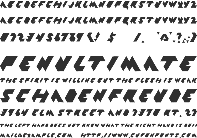 PGY font preview