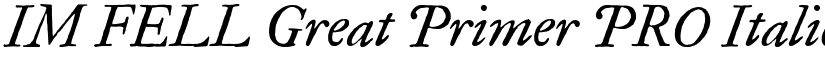 IM FELL Great Primer PRO Italic font