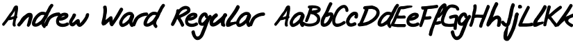 Andrew Ward Regular font