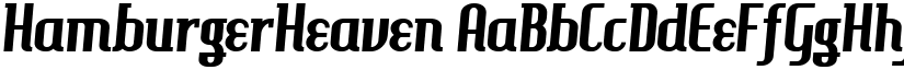 Hamburger Heaven font download