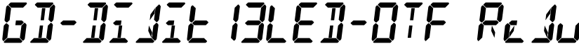 GD-Digit13LED-OTF Regular font
