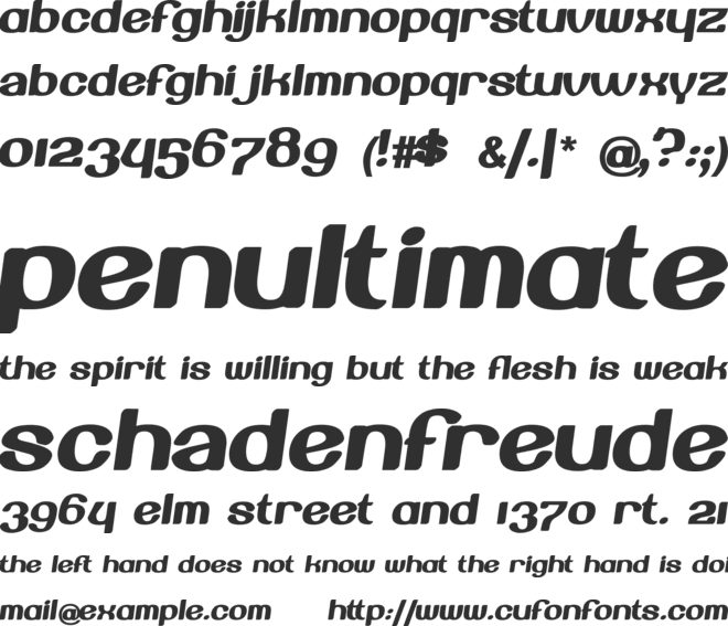 Beroga Fettig font preview