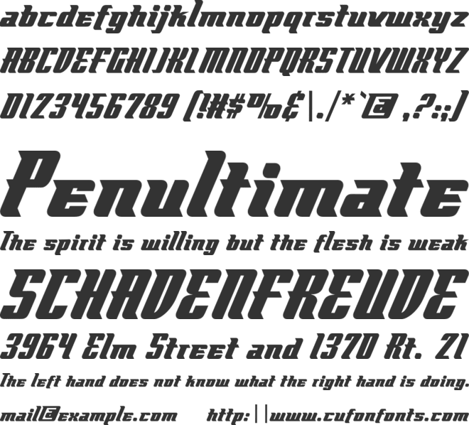 Flyboy BB font preview