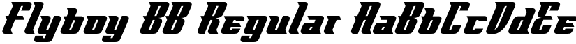Flyboy BB Regular font