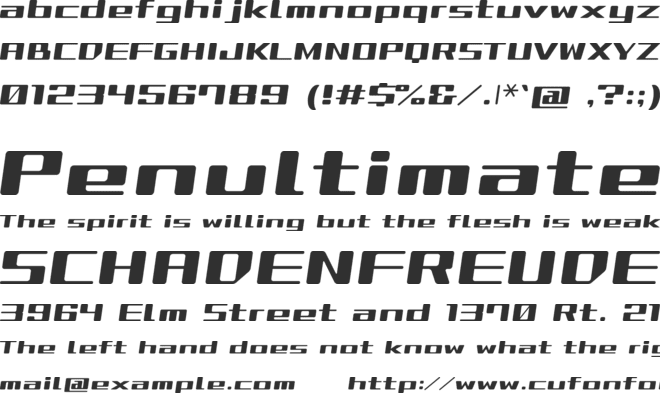 GauFontOverDrive font preview