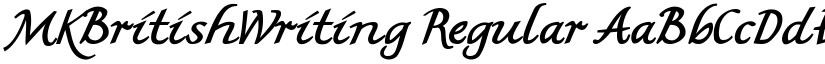 MKBritishWriting Regular font