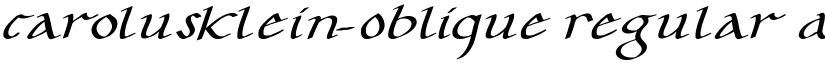 CarolusKlein-Oblique Regular font