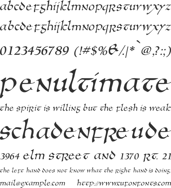 AnglosaxOblique font preview