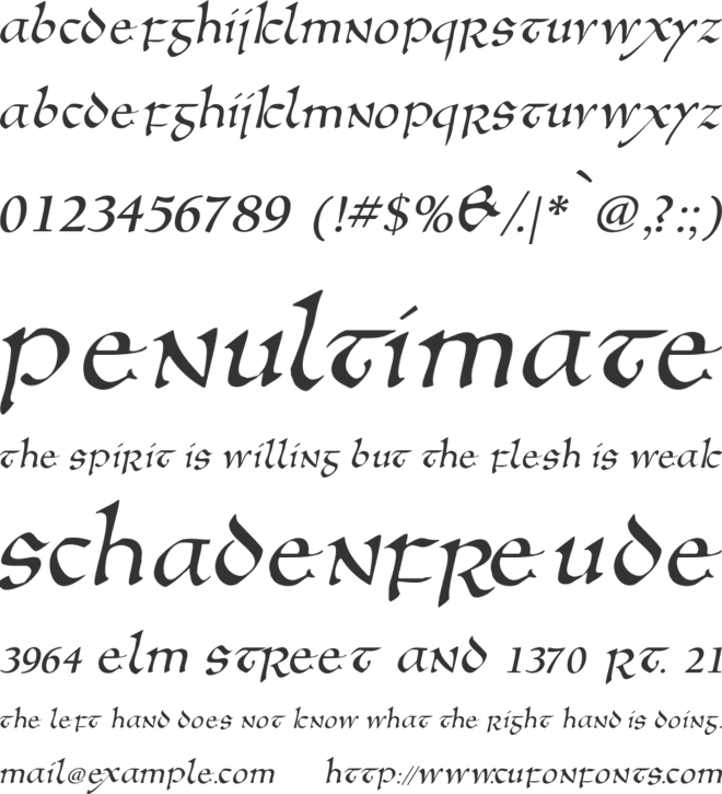 AnglosaxOblique font preview