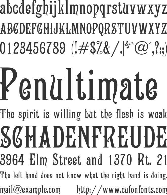 Campanile font preview