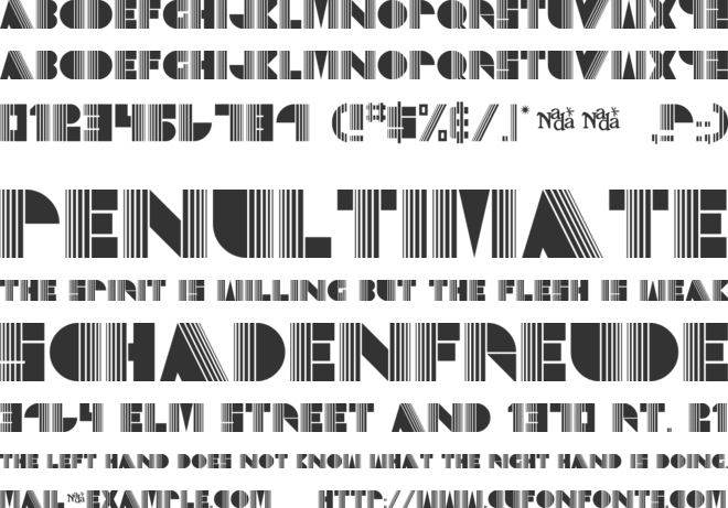 Echo Deco font preview