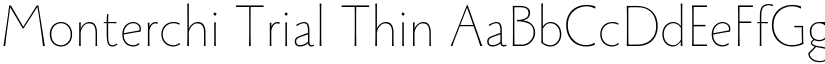 Monterchi Trial Thin font