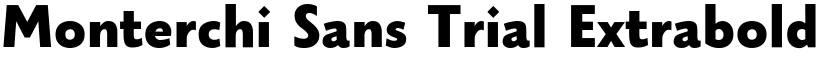 Monterchi Sans Trial Extrabold font